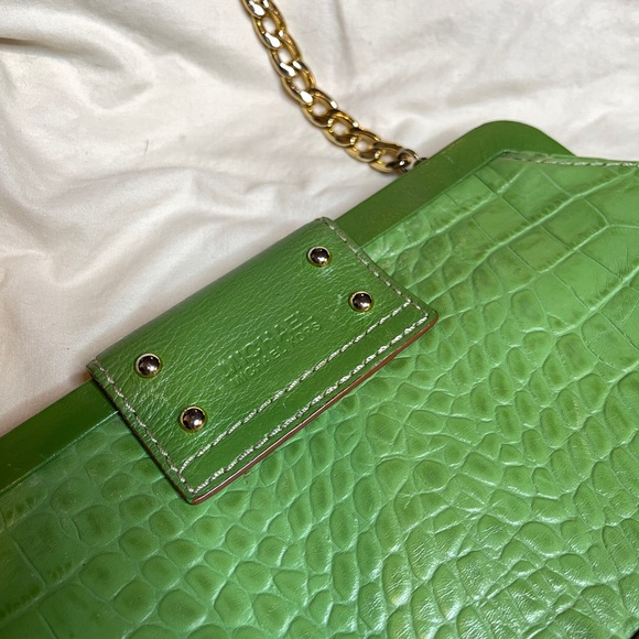 Vintage Michael Kors Green Leather shoulder bag - Picture 5 of 8